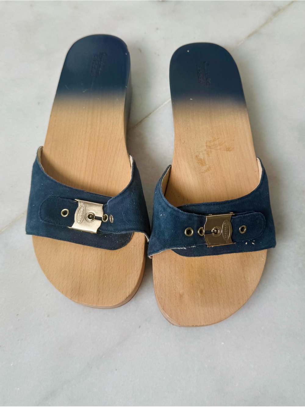 Dr Scholl’s Navy Suede slide